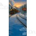Tło fotograficzne – Świąteczny ekspres polarny w zimowym lesie B_1102