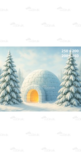 Tło fotograficzne – Igloo w zimowej scenerii B_1107