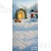 Tło fotograficzne – Igloo z bałwanami i prezentami w zimowym lesie B_1109