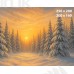 Tło fotograficzne – Zimowy las o zachodzie słońca B_1134