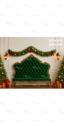 Tło fotograficzne – Zieleń i świąteczna elegancja B_1140
