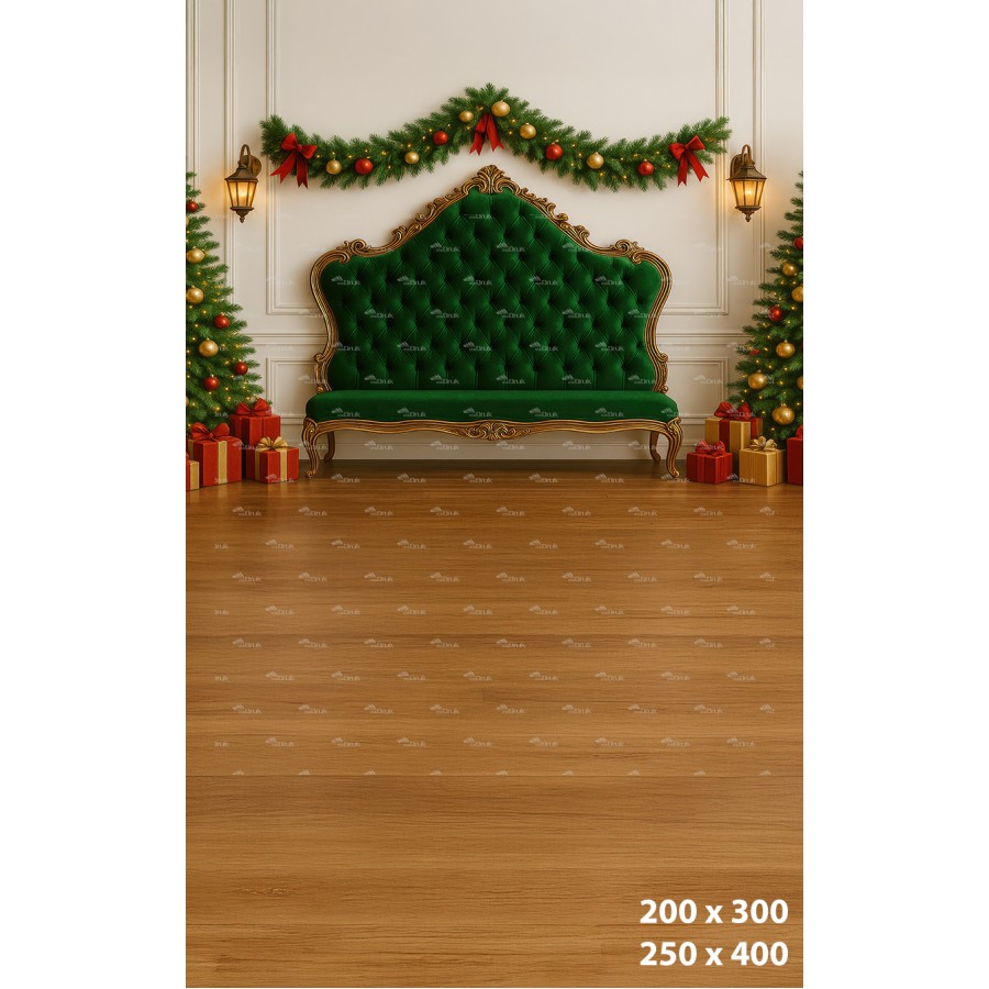 Tło fotograficzne – Zieleń i świąteczna elegancja B_1140