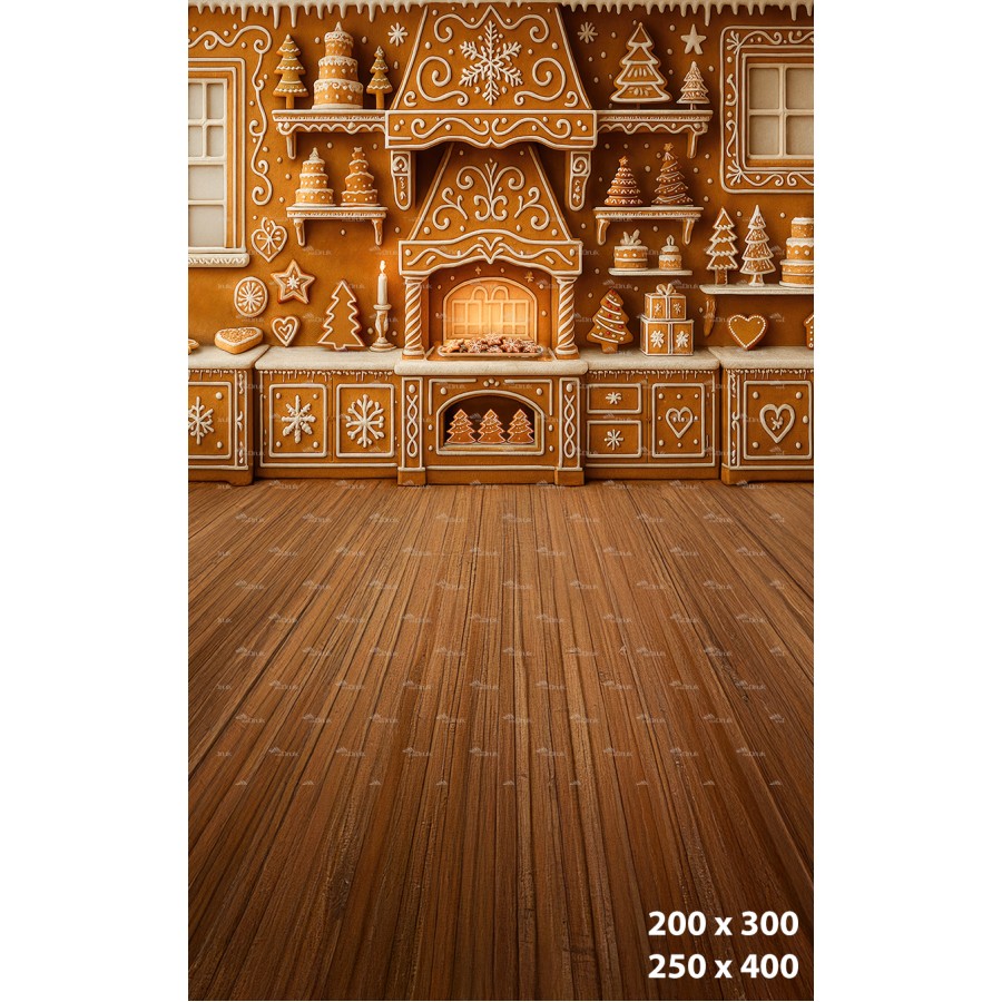 Tło fotograficzne – Piernikowa kuchnia świąteczna B_1144