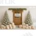 Tło fotograficzne – Świąteczne wejście z prezentami i napisem Merry Christmas B_825