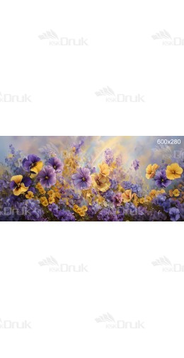 Tło fotograficzne „Fioletowo-Złota Łąka – Kwiatowy Fine Art” | XXL_155