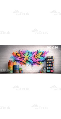 Tło fotograficzne „Kolorowe graffiti – artystyczna ściana street art” | XXL_172
