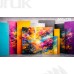 Tło fotograficzne „Abstrakcyjna eksplozja kolorów – nowoczesny splash art” | XXL_221