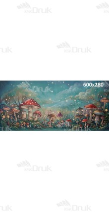 Tło fotograficzne „Magiczny las grzybów – bajkowa noc” | XXL_225