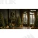 Tło fotograficzne świąteczne XXL – elegancki salon z choinkami i kominkiem | XXL_46