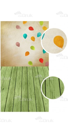 Tło fotograficzne 1203 balony, urodziny, zabawa, deski