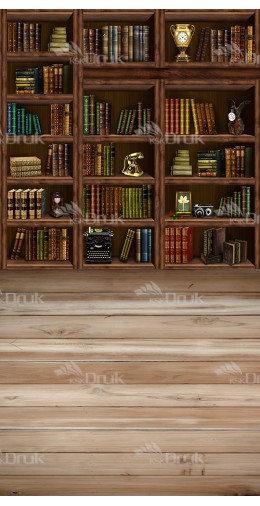 Tło fotograficzne 1334 szkoła, biblioteka, deski