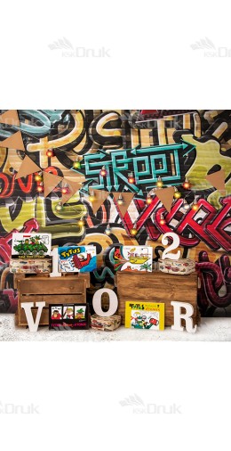 Tło fotograficzne 1480 deski, szkoła, komiks, graffiti