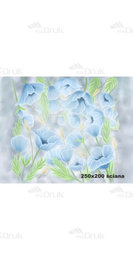 Tło fotograficzne 1675 kwiaty, niebieskie maki
