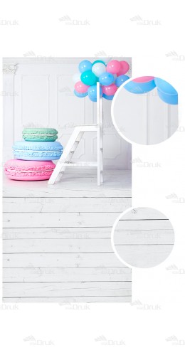 Tło fotograficzne 658 balony, urodziny, deski, ciasta
