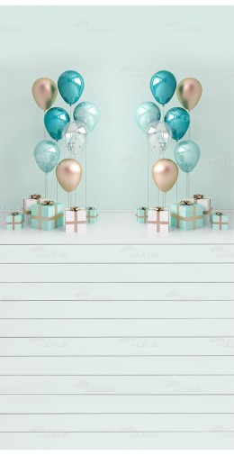 Tło fotograficzne 882 balony, urodziny, deski