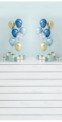 Tło fotograficzne 884 balony, urodziny, deski